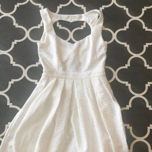 White Heart Cutout Dress